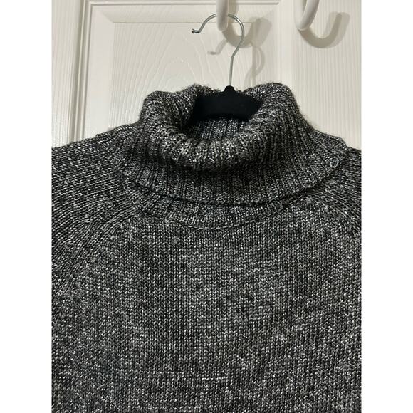 Anthropologie charcoal gray/black turltleneck sweater with a lot of sparkle, S - Picture 2 of 5